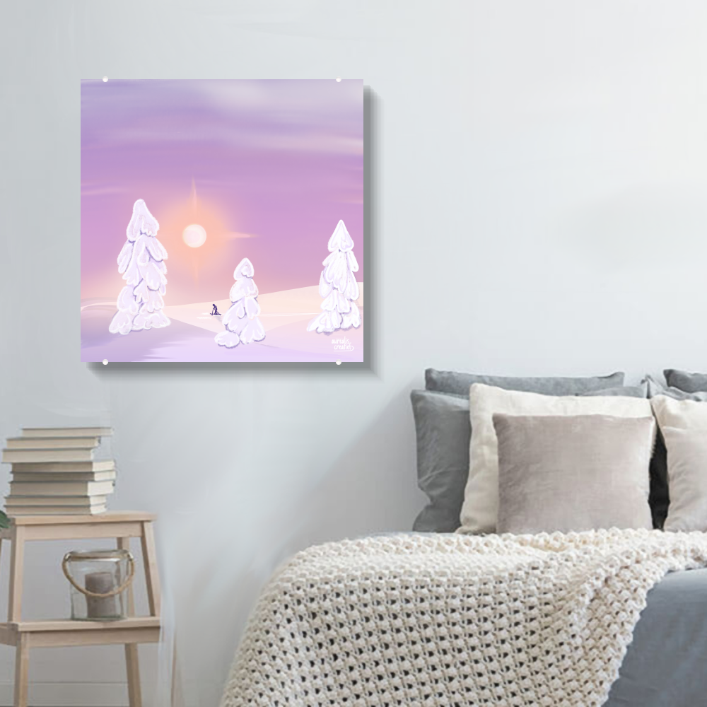 Pink-landscape-art-lapland-aurealis-creatief