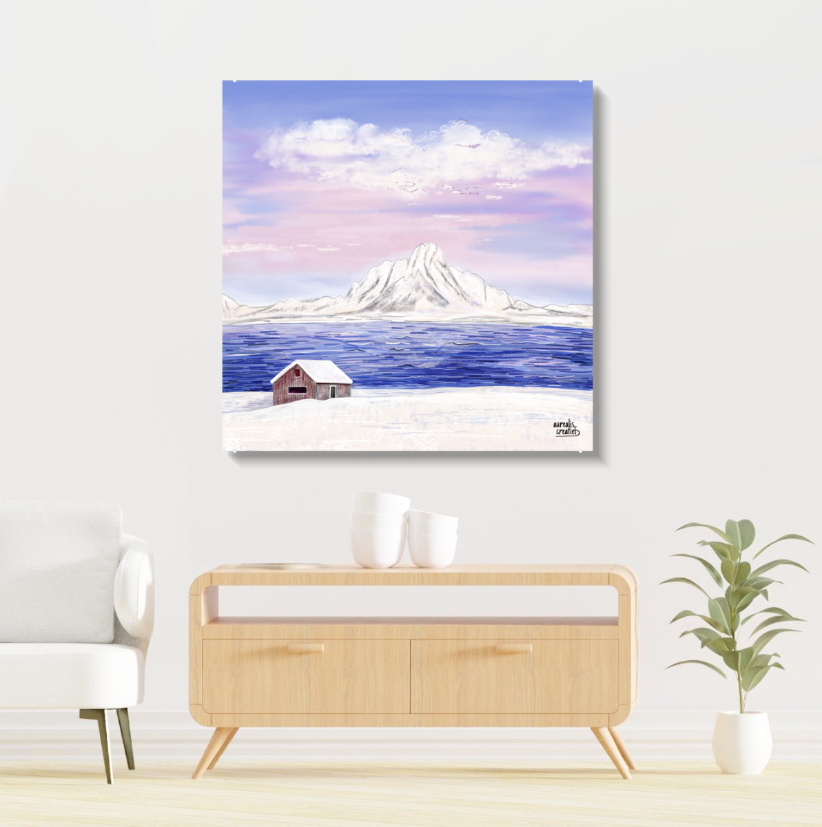 Pink-sky-lofoten-art-aurealis-creatief