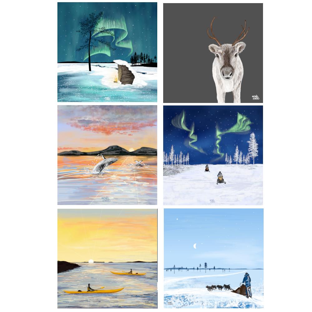 Experience the arctic nature, with the story behind and artworks by aurealis creatief's Arctic Adventures artcollection